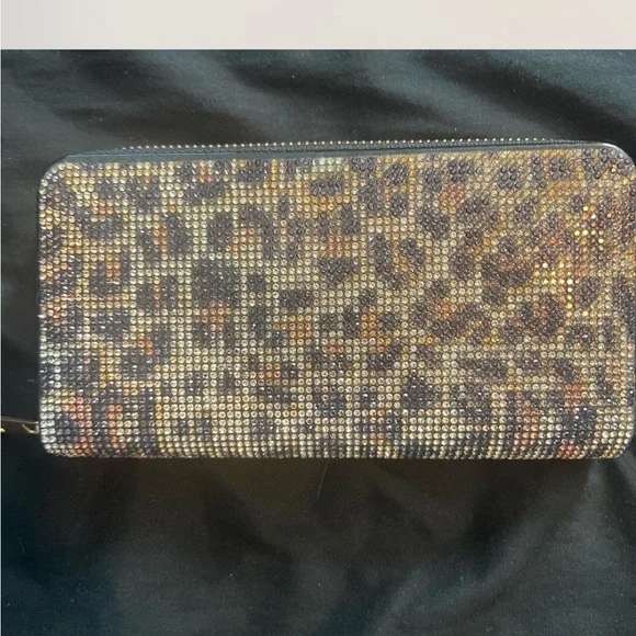 Leopard Print Rhinestone Wallet - Picture 1 of 2
